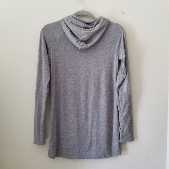 Athleta Essence Hooded Tunic Sweatshirt Gray Size XS - Picture 3 of 9